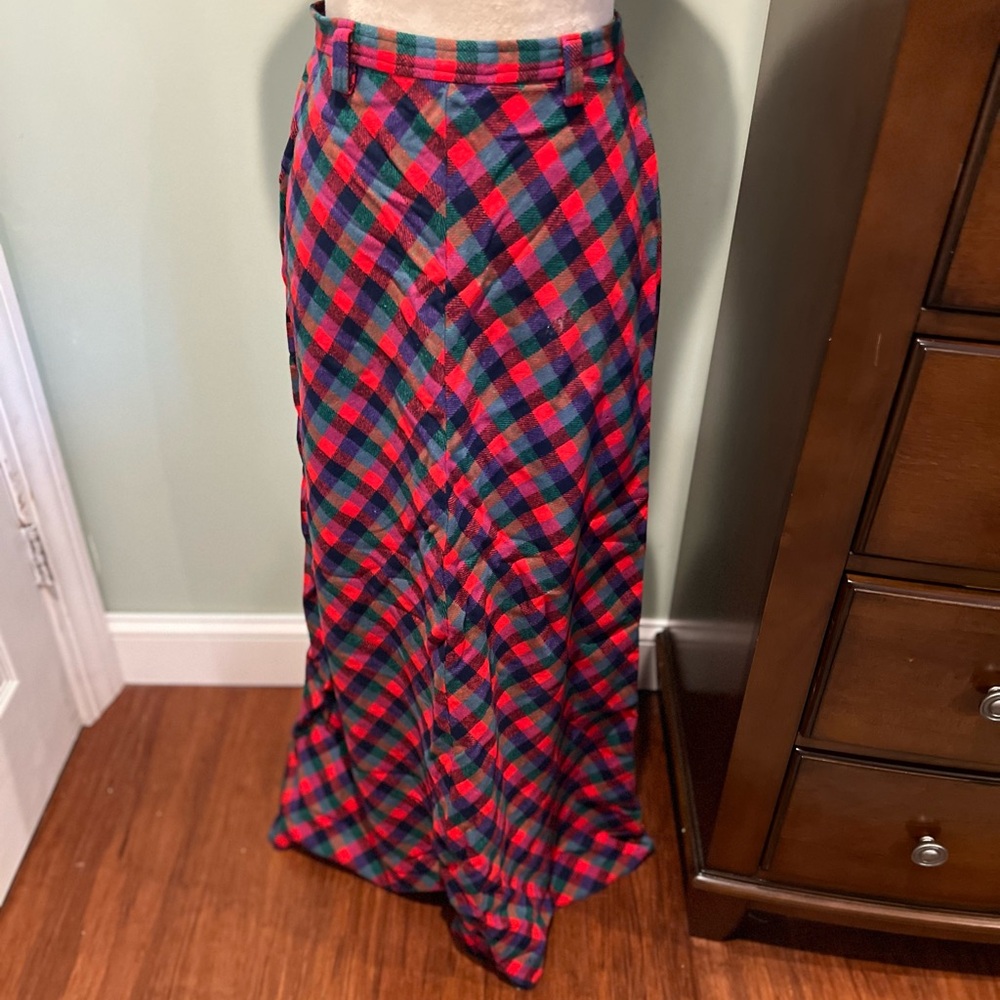 Plaid Red and Blue Women's Skirt